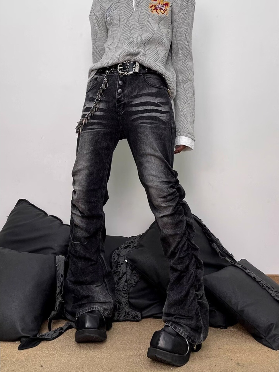 Jeans de Hombre Negros Lavados - Streetwear Brand Denim reseña y precio