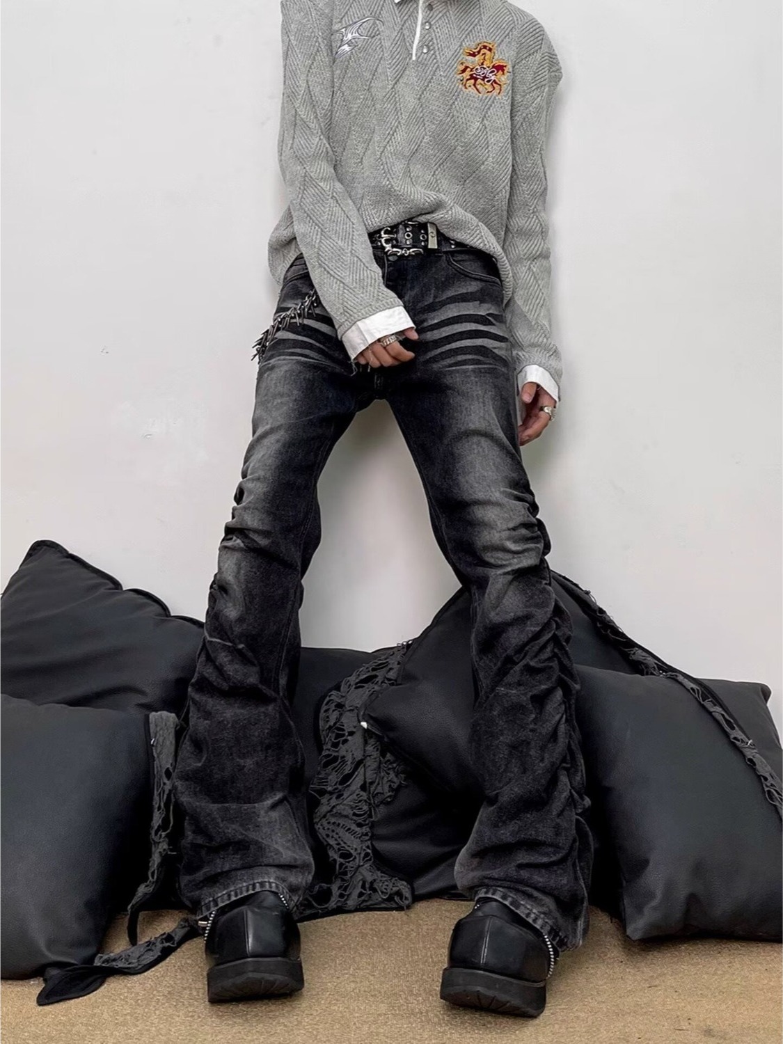 Jeans de Hombre Negros Lavados - Streetwear Brand Denim reseña y precio