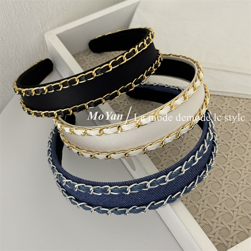 Diadema de tela vaquera con ca - Streetwear Brand Denim reseña y precio
