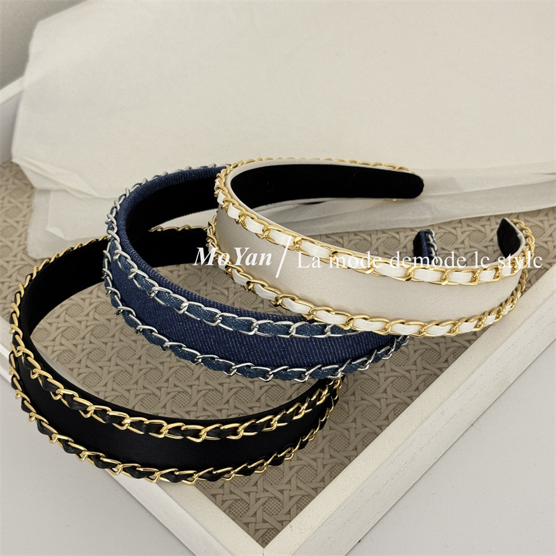 Diadema de tela vaquera con ca - Streetwear Brand Denim reseña y precio